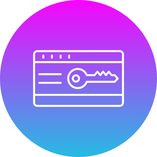 tarjeta de acceso Generic Flat Gradient icono