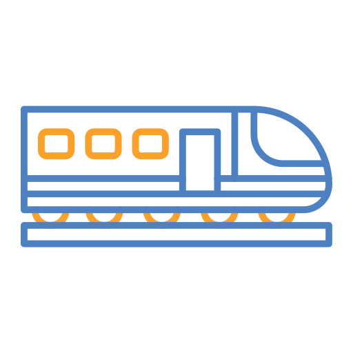 Высокоскоростной поезд Generic Outline Color иконка