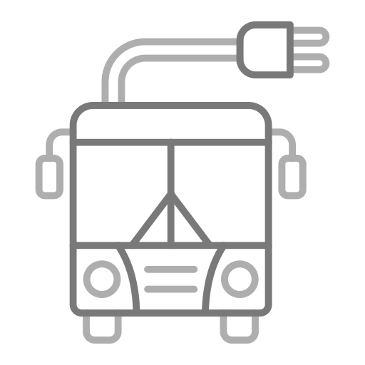 autobús eléctrico Generic Grey icono