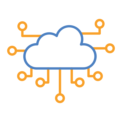 cloud computing Generic Outline Color icona