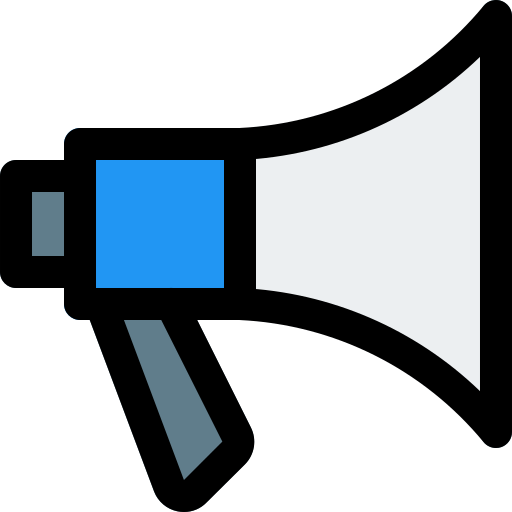 Megaphone Pixel Perfect Lineal Color icon