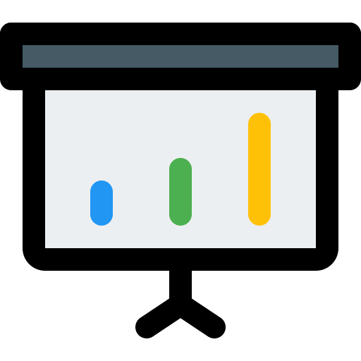 presentatie Pixel Perfect Lineal Color icoon