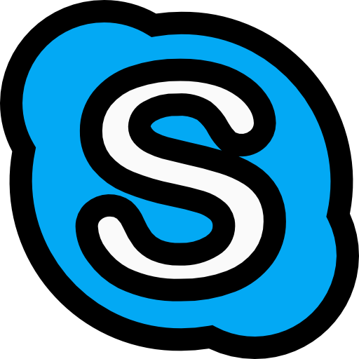 skype Pixel Perfect Lineal Color icono
