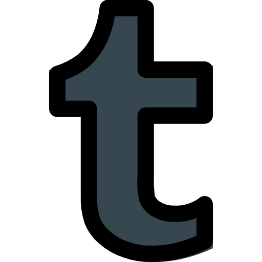 tumblr Pixel Perfect Lineal Color icon