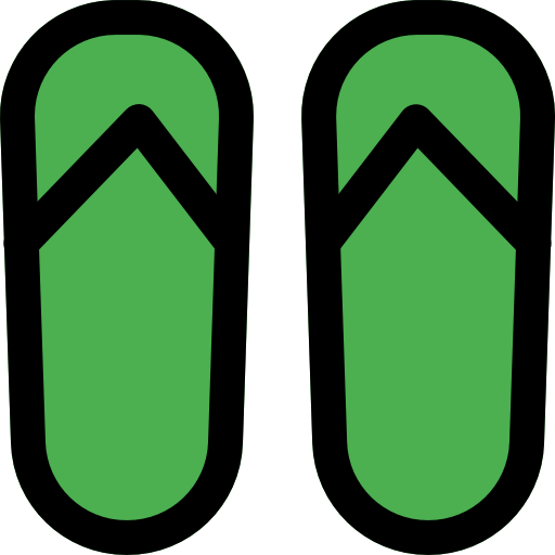 Flip flops Pixel Perfect Lineal Color icon