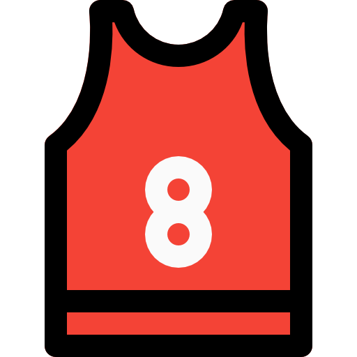 camiseta de baloncesto Pixel Perfect Lineal Color icono