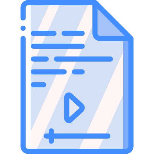 오디오 파일 Basic Miscellany Blue icon
