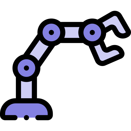 로봇팔 Detailed Rounded Lineal color icon