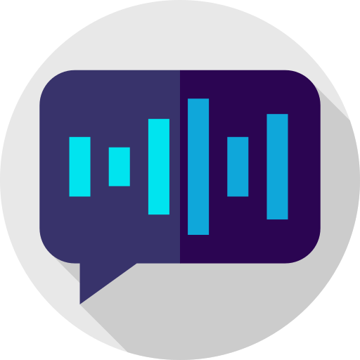 Voice message Flat Circular Flat icon
