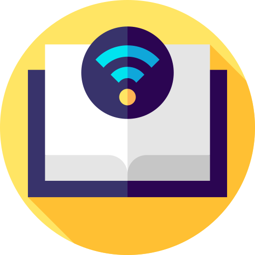 e-boek Flat Circular Flat icoon