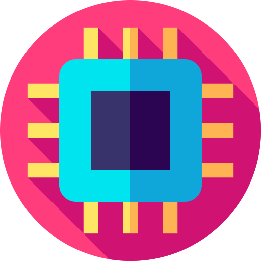 mikrochip Flat Circular Flat icon