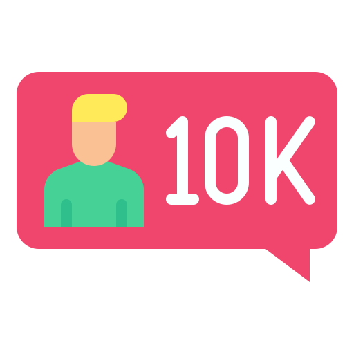 10.000 follower Generic Flat icon