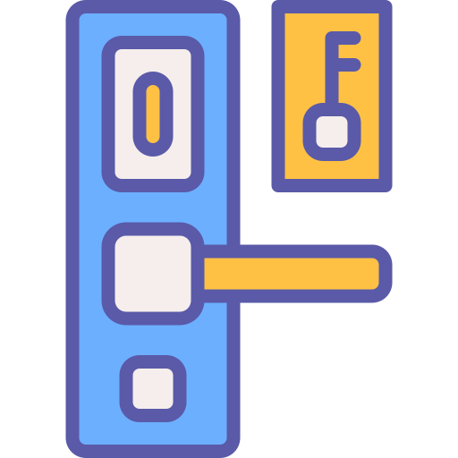 Door handle Generic Outline Color icon