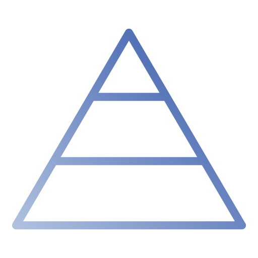 Pyramid chart Generic Gradient icon