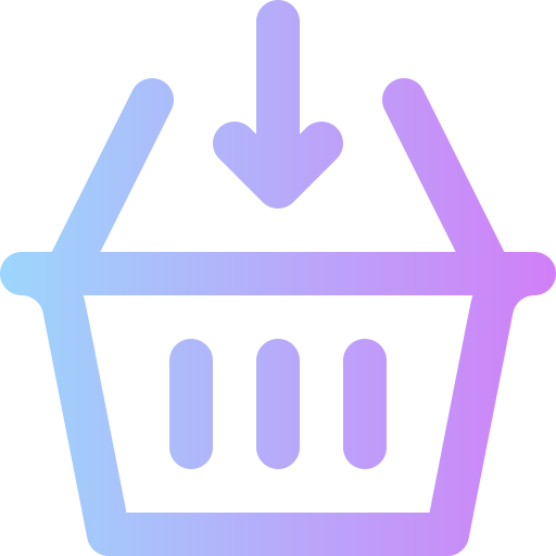 Shopping basket Super Basic Rounded Gradient icon