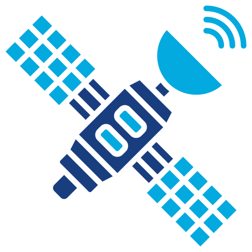 satélite espacial Generic Blue icono