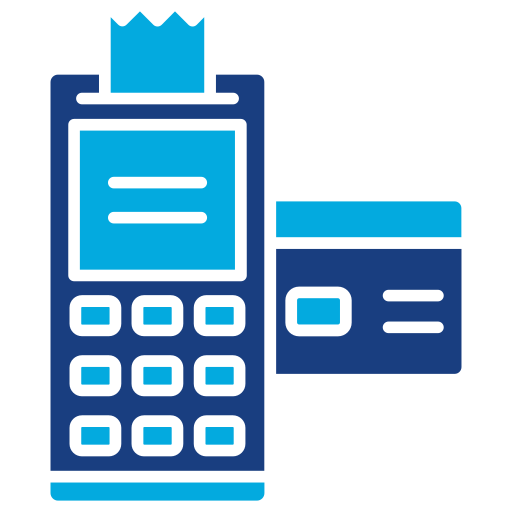 creditcard automaat Generic Blue icoon