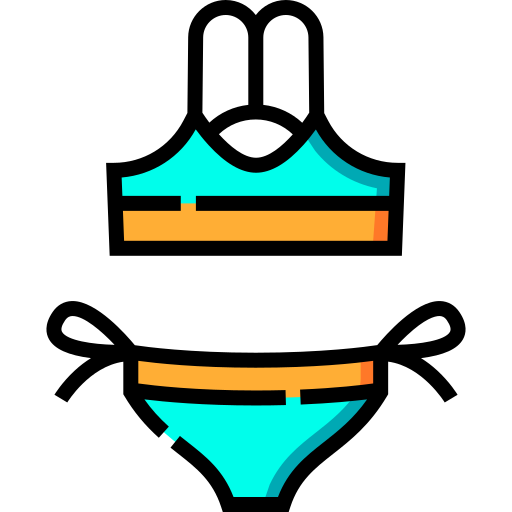 Bikini Detailed Straight Lineal color icon