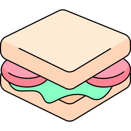 sandwich Generic Thin Outline Color Icône