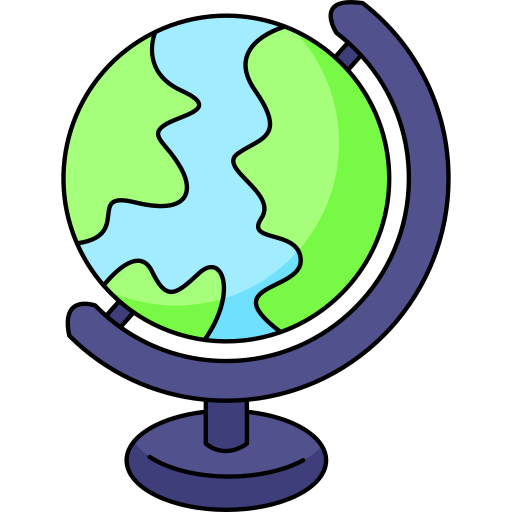 地球儀 Generic Thin Outline Color icon