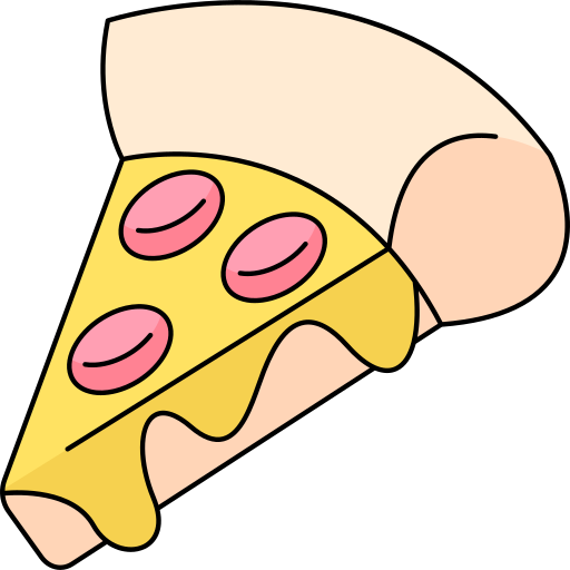 pizza Generic Thin Outline Color icoon