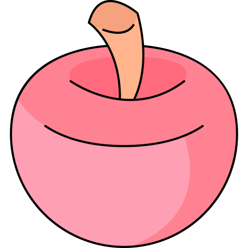 りんご Generic Thin Outline Color icon