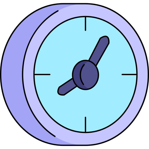 l'horloge Generic Thin Outline Color Icône