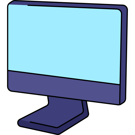 computer Generic Thin Outline Color icona