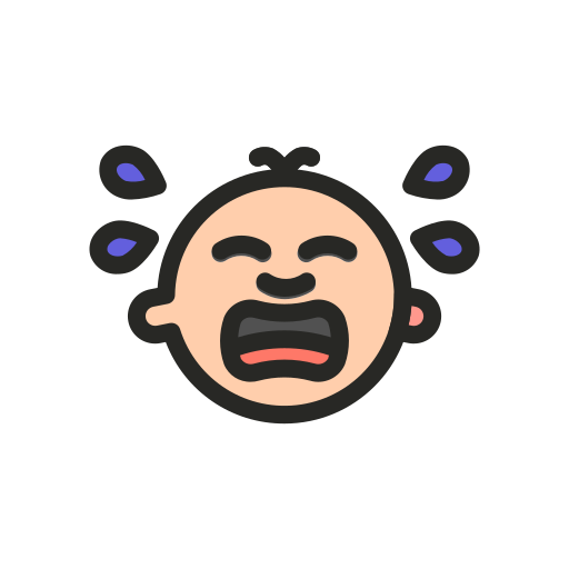 Baby crying Generic Outline Color icon