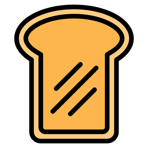 geroosterd brood Generic Outline Color icoon
