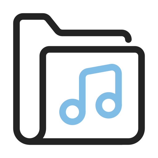 Music folder Generic Outline Color icon
