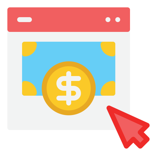 betaal per klik Generic Flat icoon