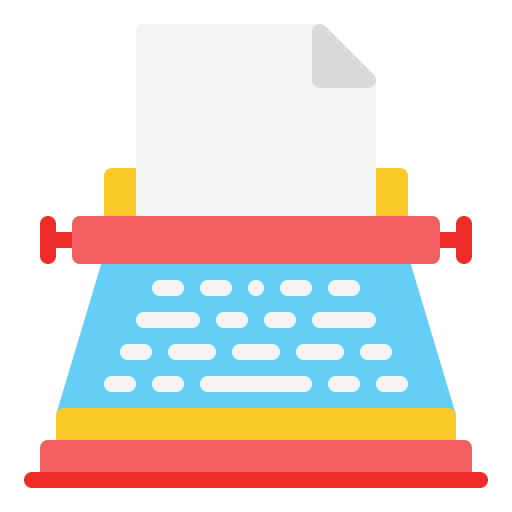 maszyna do pisania Generic Flat ikona