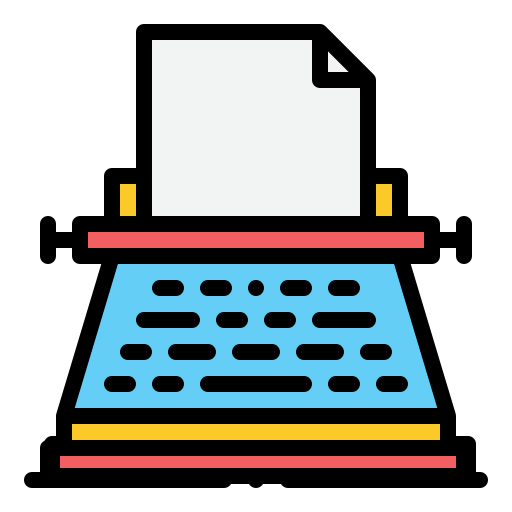 máquina de escribir Generic Outline Color icono