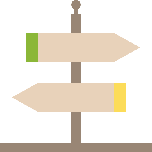 flechas de encrucijada Generic Flat icono