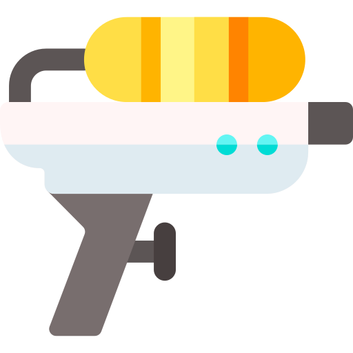 pistola de agua Basic Rounded Flat icono