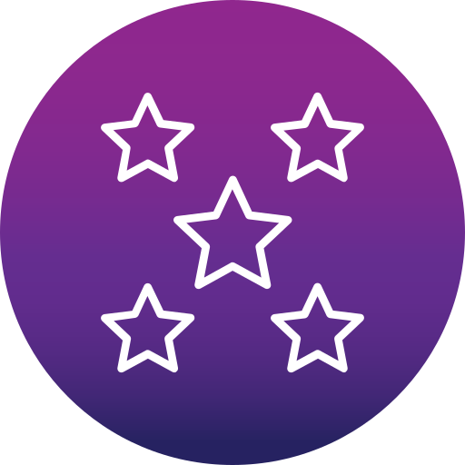 5 stars Generic Flat Gradient icon