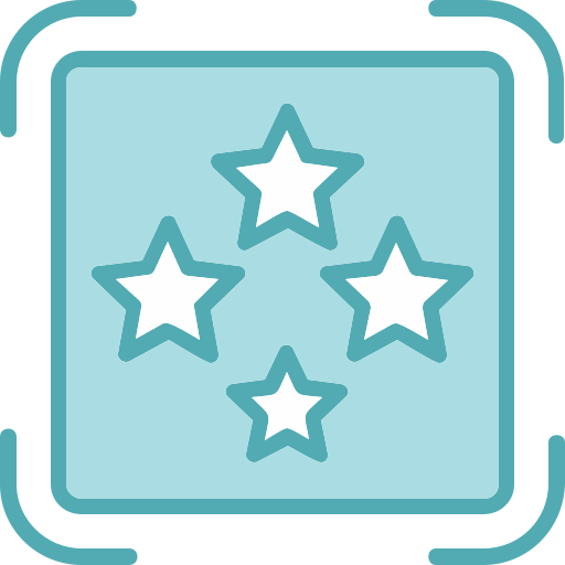 cuatro estrellas Generic Blue icono