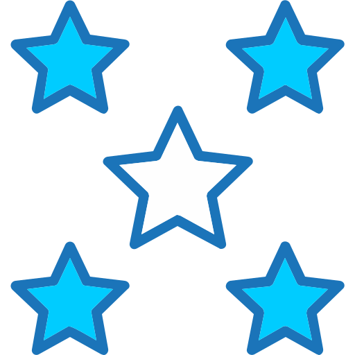 5 estrelas Generic Blue Ícone
