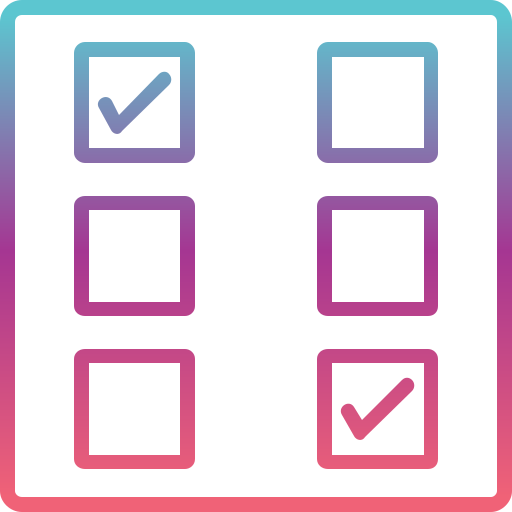 case à cocher Generic Gradient Icône
