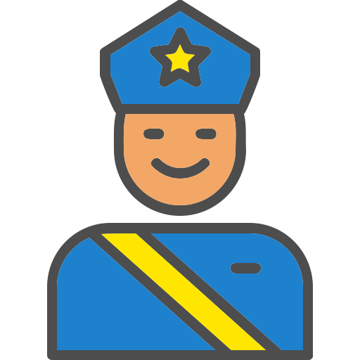 Security guard Generic Outline Color icon