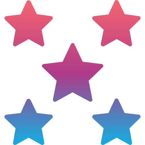 5 stars Generic Flat Gradient icon