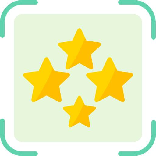 Четыре звезды Generic Flat иконка