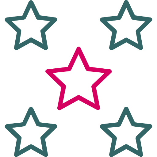 5 stars Generic Outline Color icon