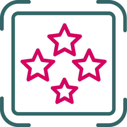 cuatro estrellas Generic Outline Color icono