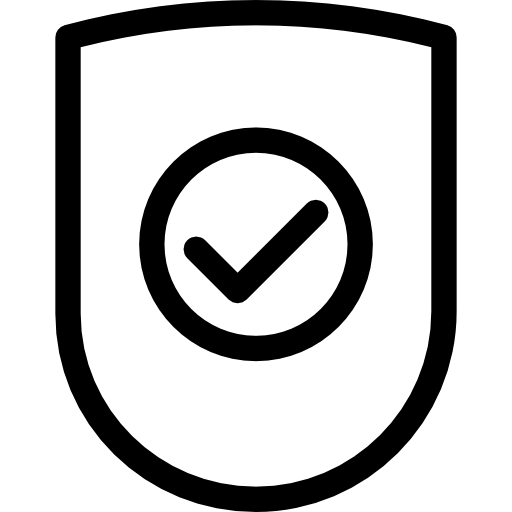 チェックマーク付きの盾  icon