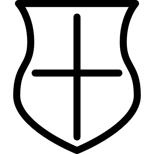 escudo com cruz grande  Ícone