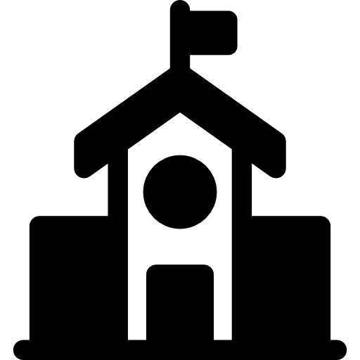 kirche mit flagge  icon
