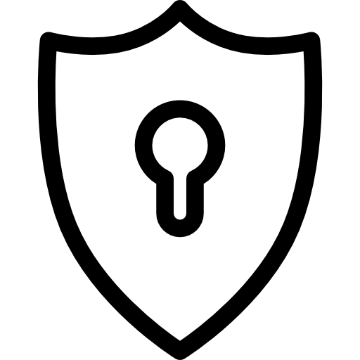 escudo com fechadura  Ícone