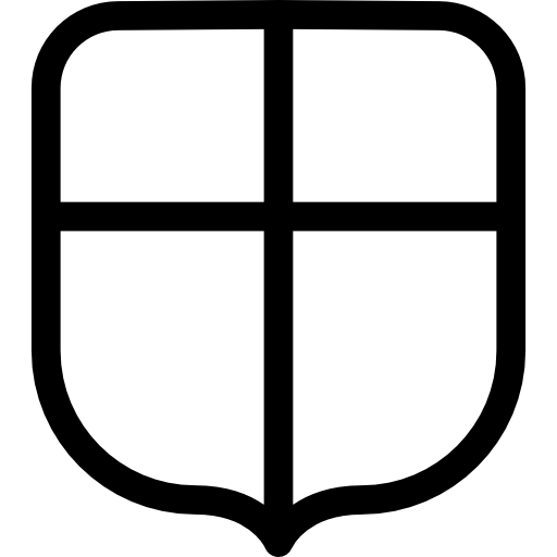 십자가가있는 사각 방패  icon